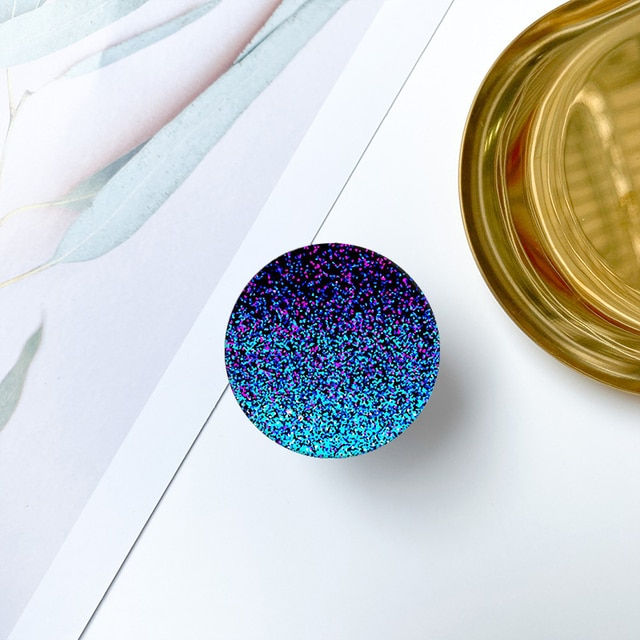 Miniatura: CD Pattern Metal Surface Phone Expanding Socket Stand Grip For Smartphones 