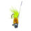Thumbnail: Axe Head, Hatchet Head, Hand Tied Crappie Jig 1/16 oz, 3-pk, Brown-Chartreuse