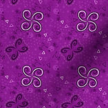 Spoonflower fabric abstract black and white designs on a purple background.