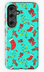 Christmas motifs on a phone case.
