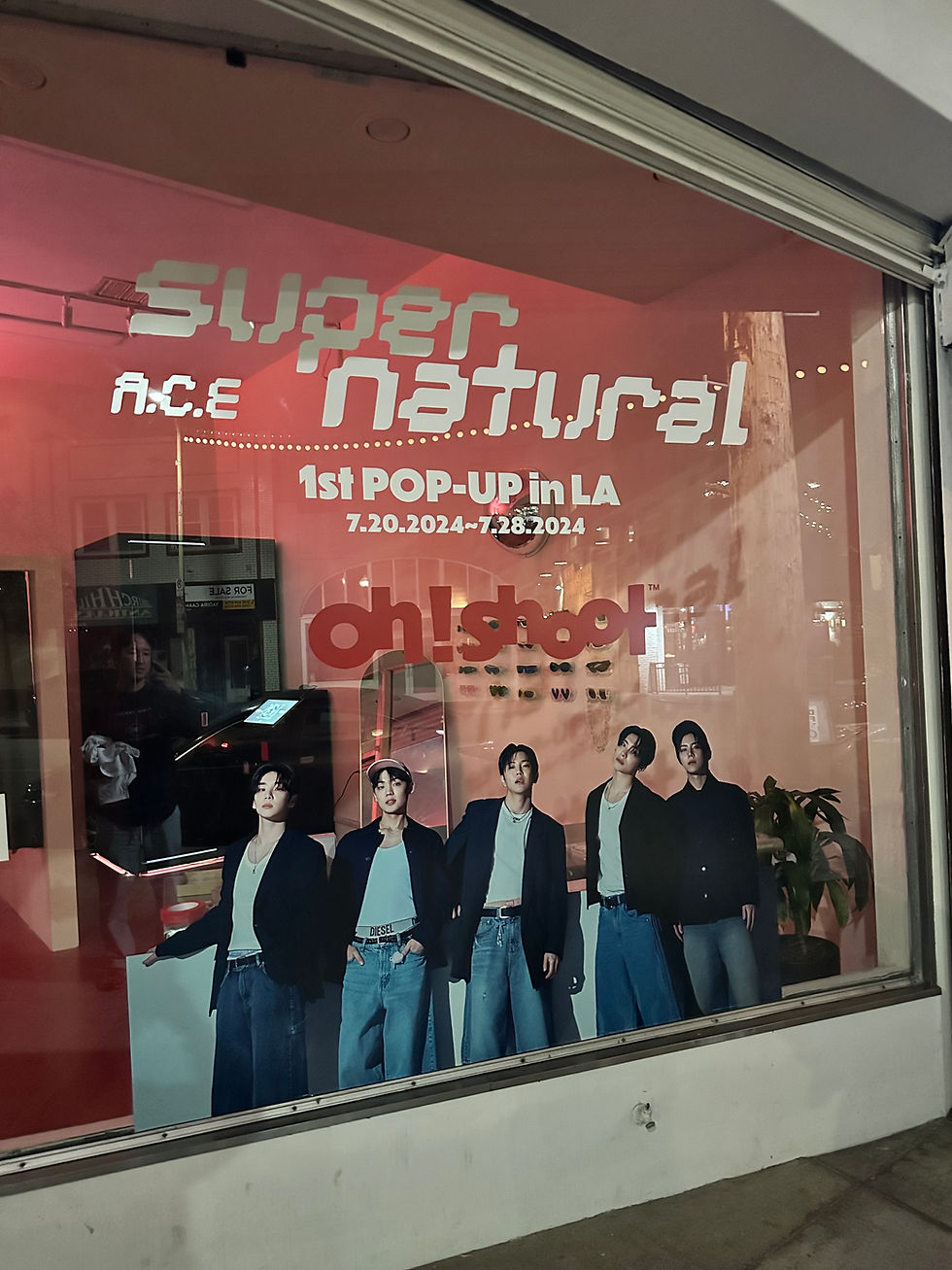 front of ohshoot store window