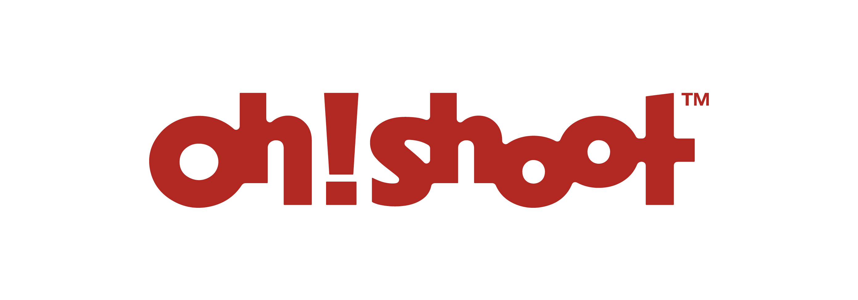 OhShoot primary logo in red
