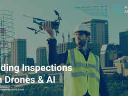 video thumbnail with text saying building inspections with drones and AI