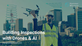 video thumbnail with text saying building inspections with drones and AI