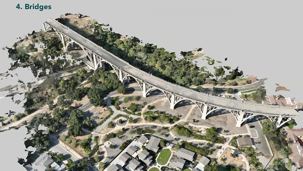 A 3D model of a bridge