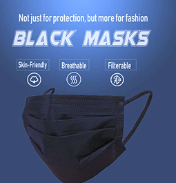 Black Disposable Face Masks
