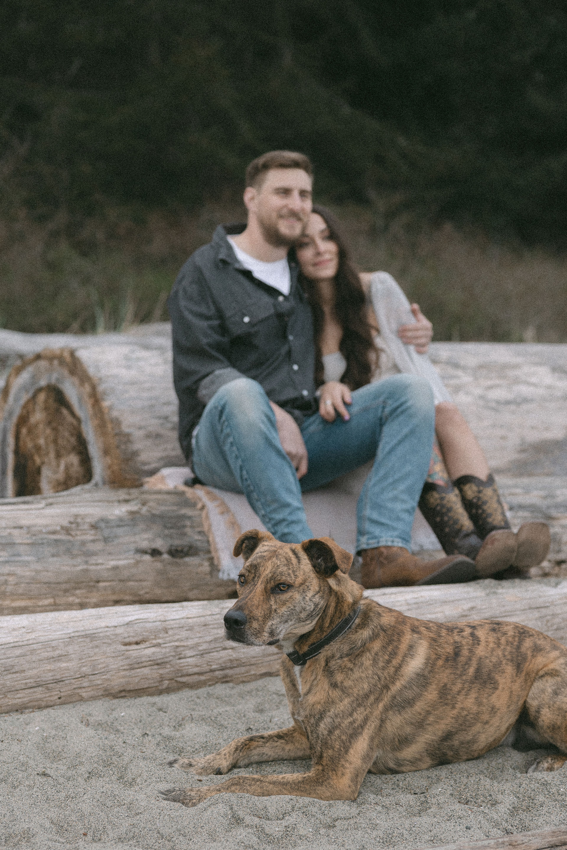 Vancouver Island Candid engagement  Photography Couples Portrait