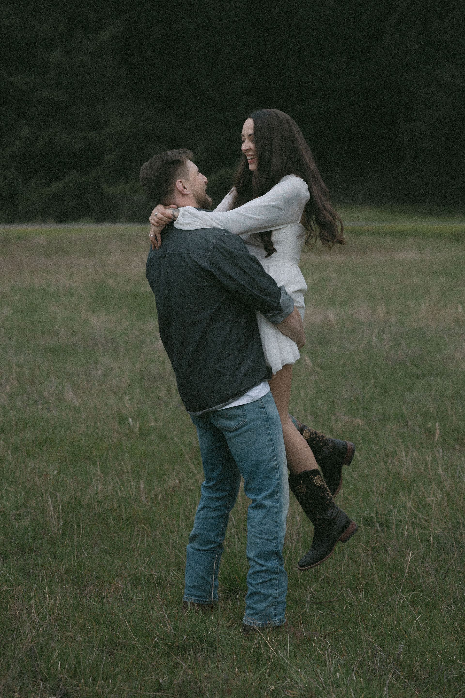 Vancouver Island Candid Engagement Photography Couples Portrait