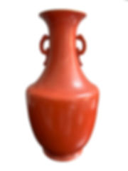 Chinese Coral Glazed Vase 