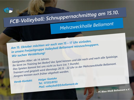 FC Bellamont Abteilung Volleyball: Schnuppernachmittag