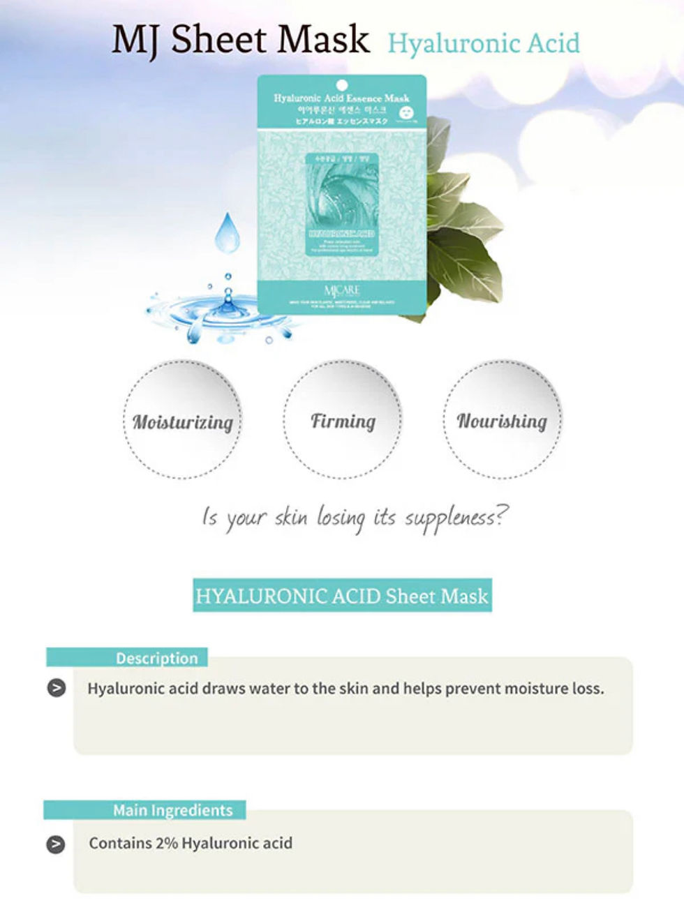 Thumbnail: MIJIN Mask Hyaluronic Acid 23g