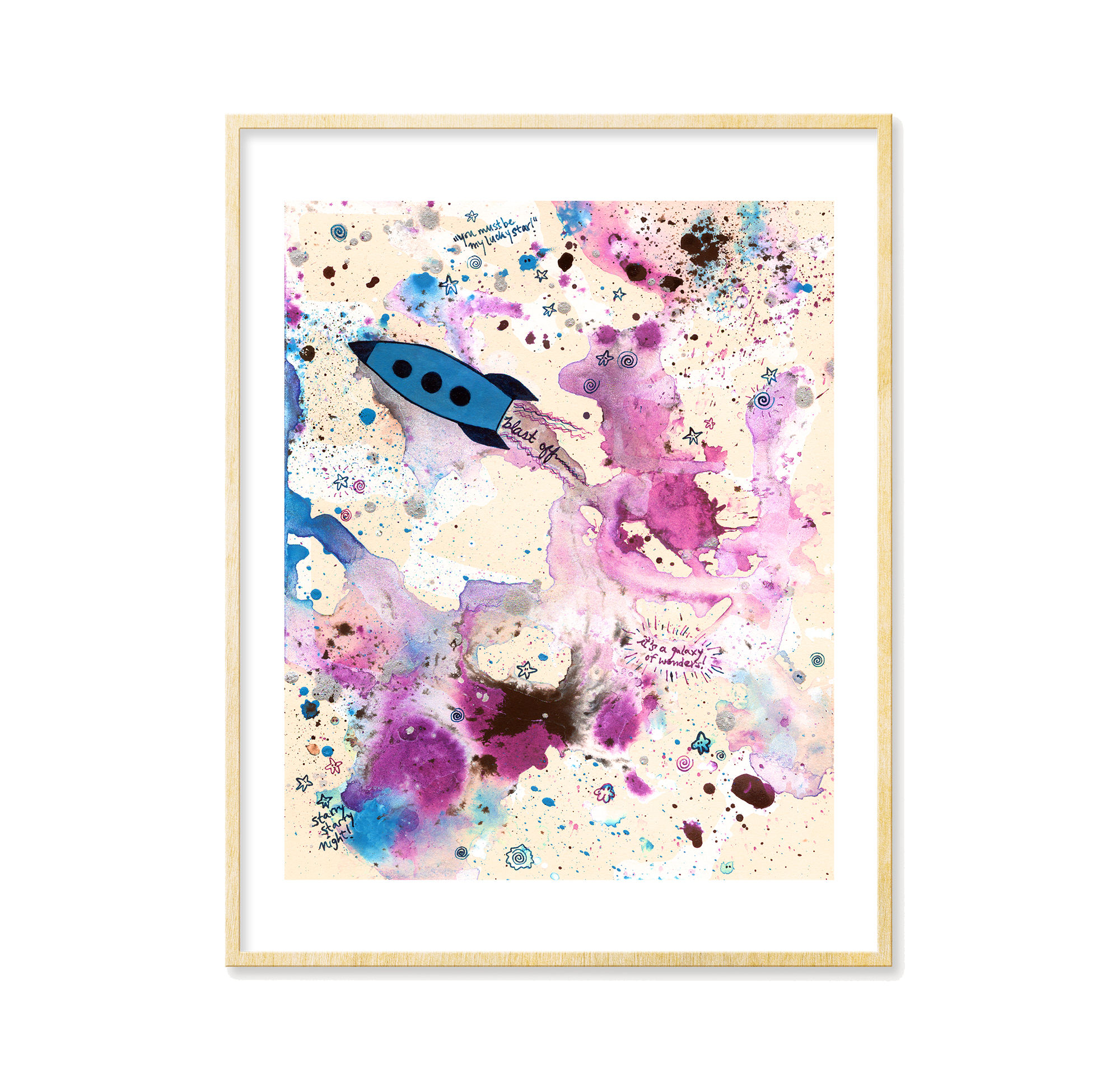 Outer Space Blast Off! - Print