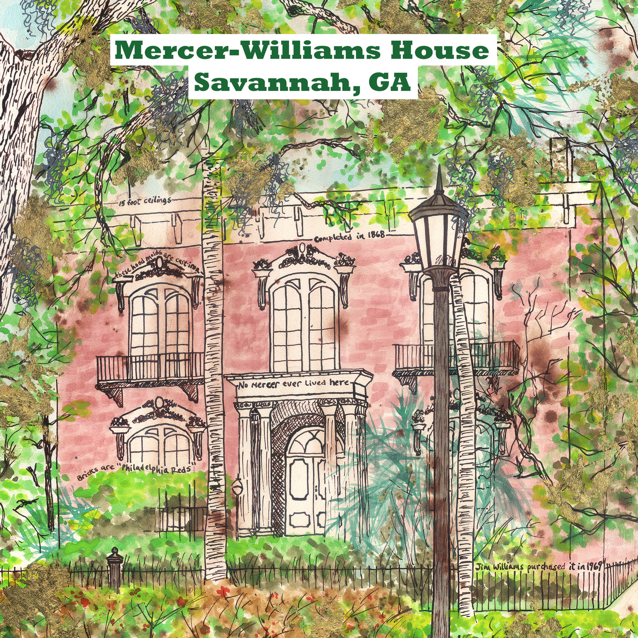 Mercer House (Savannah, GA) - Sticker