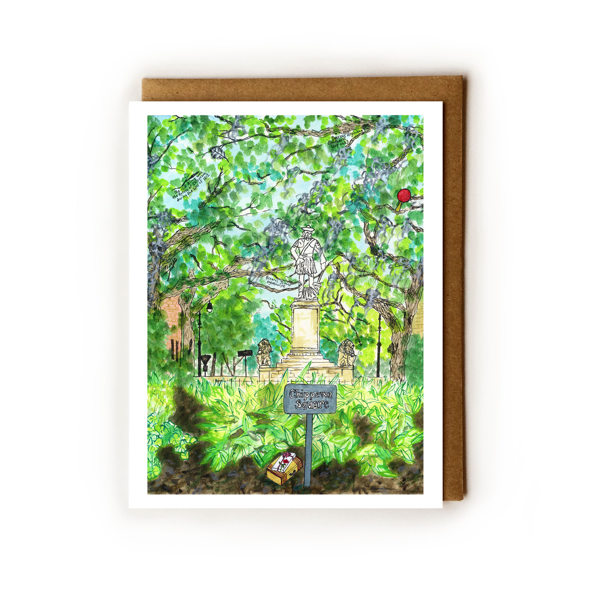 Mama Always Said (Chippewa Square, Savannah, GA) - Blank Card