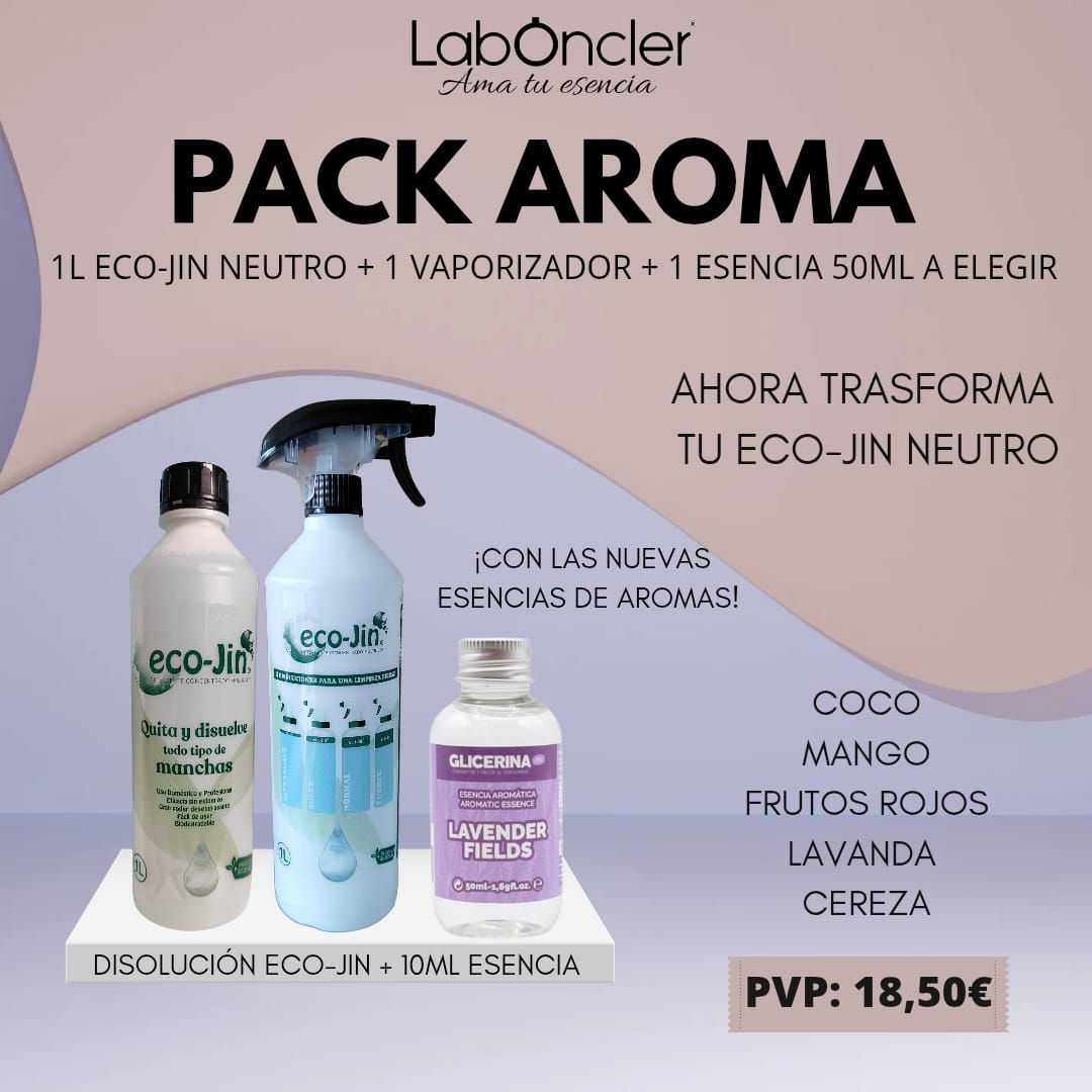 PACK AROMA (EJ NEUTRO 1L+DIFUSOR+ESENCIA AROMATICA A ELEGIR)