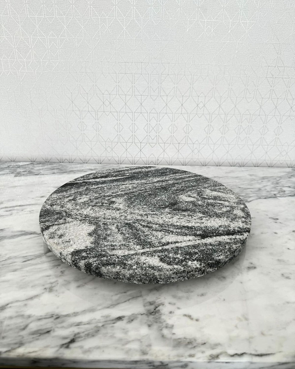 Miniatura: Lazy Susan en Granito o Cuarcita Natural y sistema giratorio de acero inoxidable