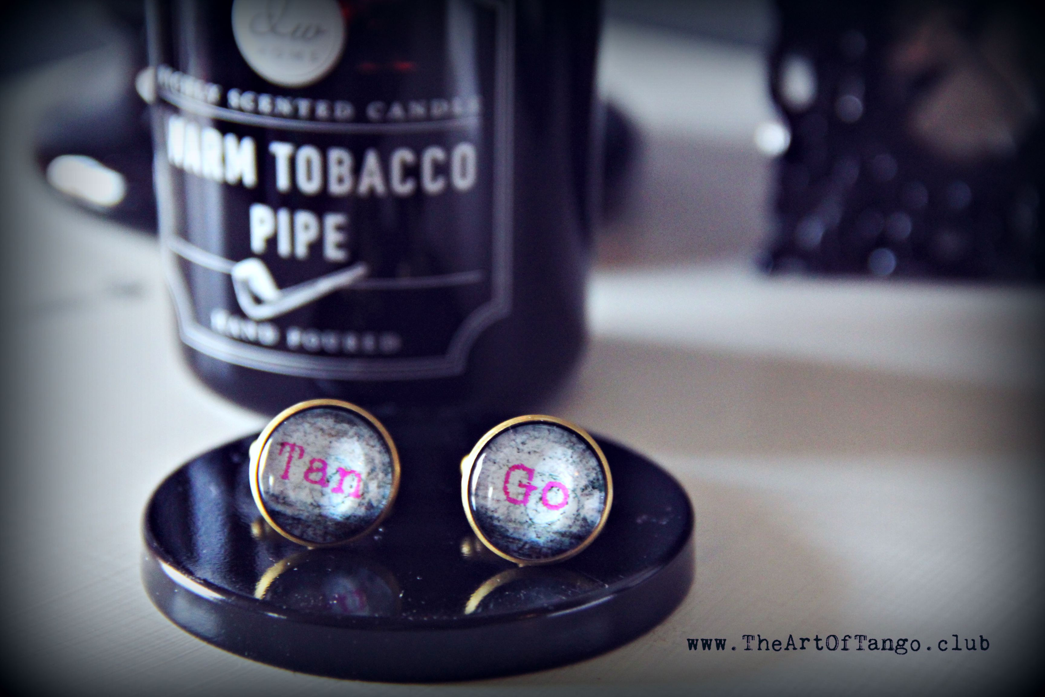 Tan-Go White/Marble Cufflinks