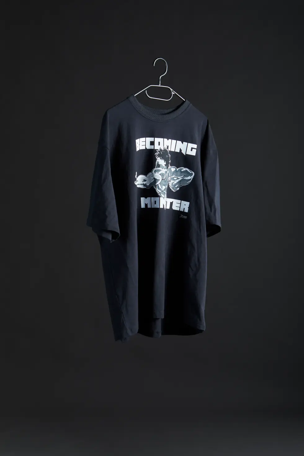 Becoming a Monster T-shirt back print, streetwear product photography by AZ CamArt