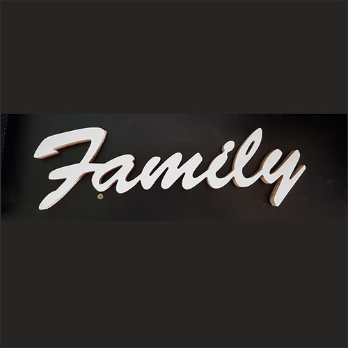 White Timber Family Sign FlatOut Industries