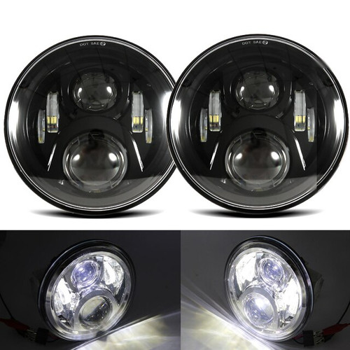 1 Pair 7" Angel Eye LED Headlights FlatOut Industries