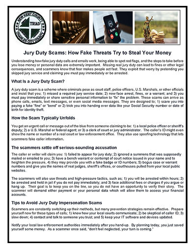 Newspaper & Facebook Article --Jury Duty Scams -- Aug 2026.jpg