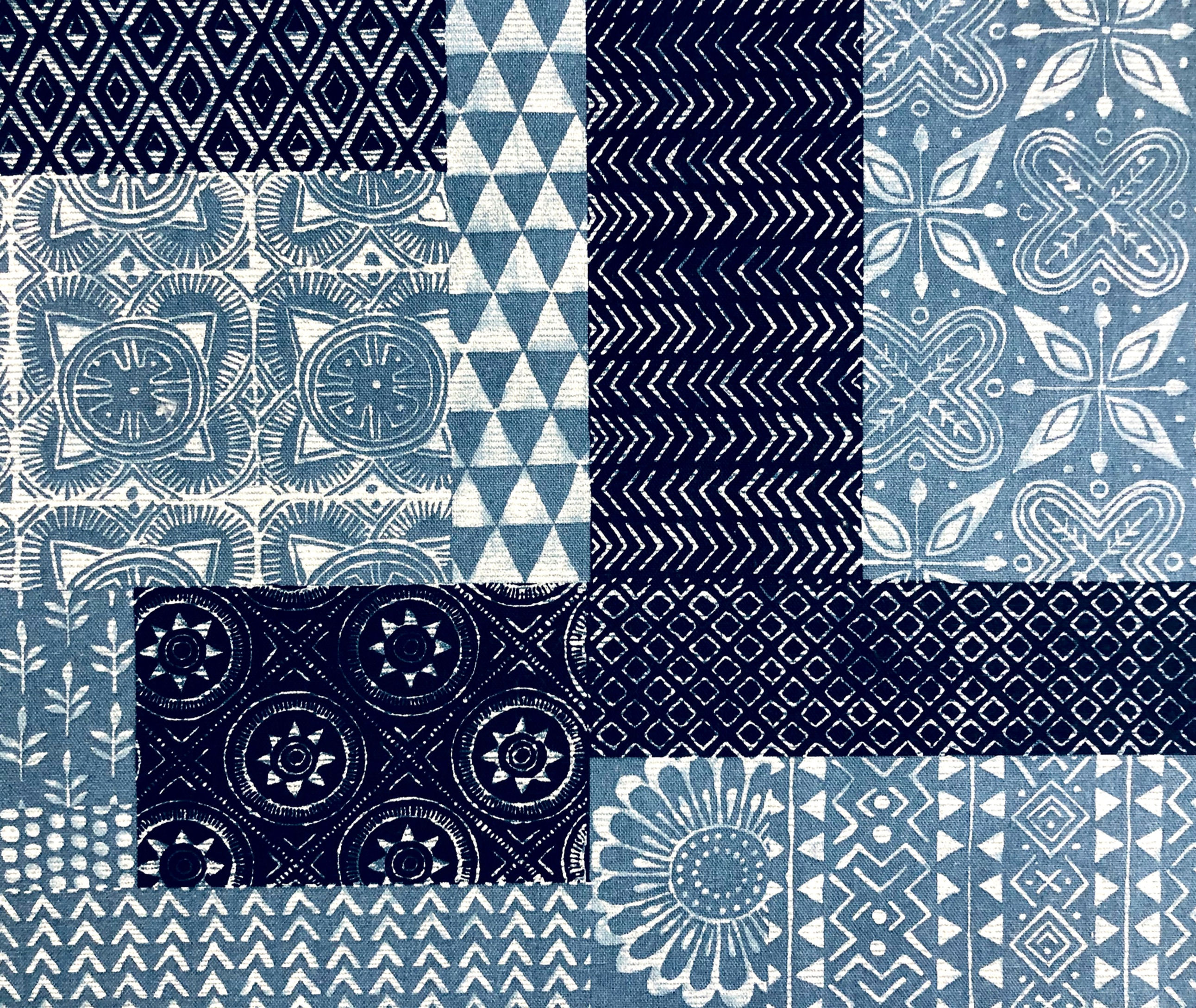 Jeans disegno patchwork