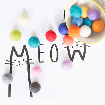 Little Lions Designer Felt Ball Cat Toys NZ New Zealand Catnip Toys