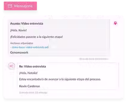 plantilla personalizada de mensajería