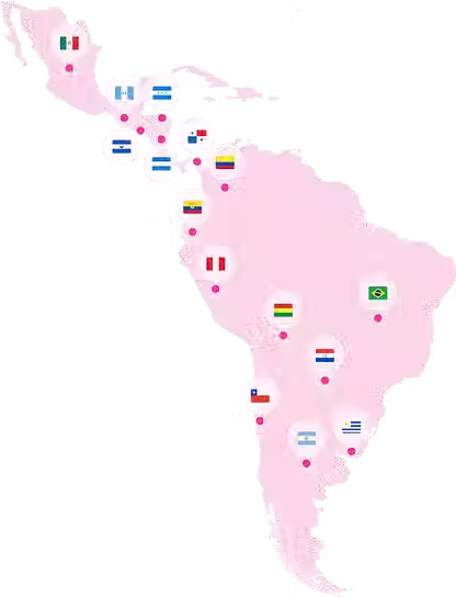 Mapa con países en los que Genomawork está presente