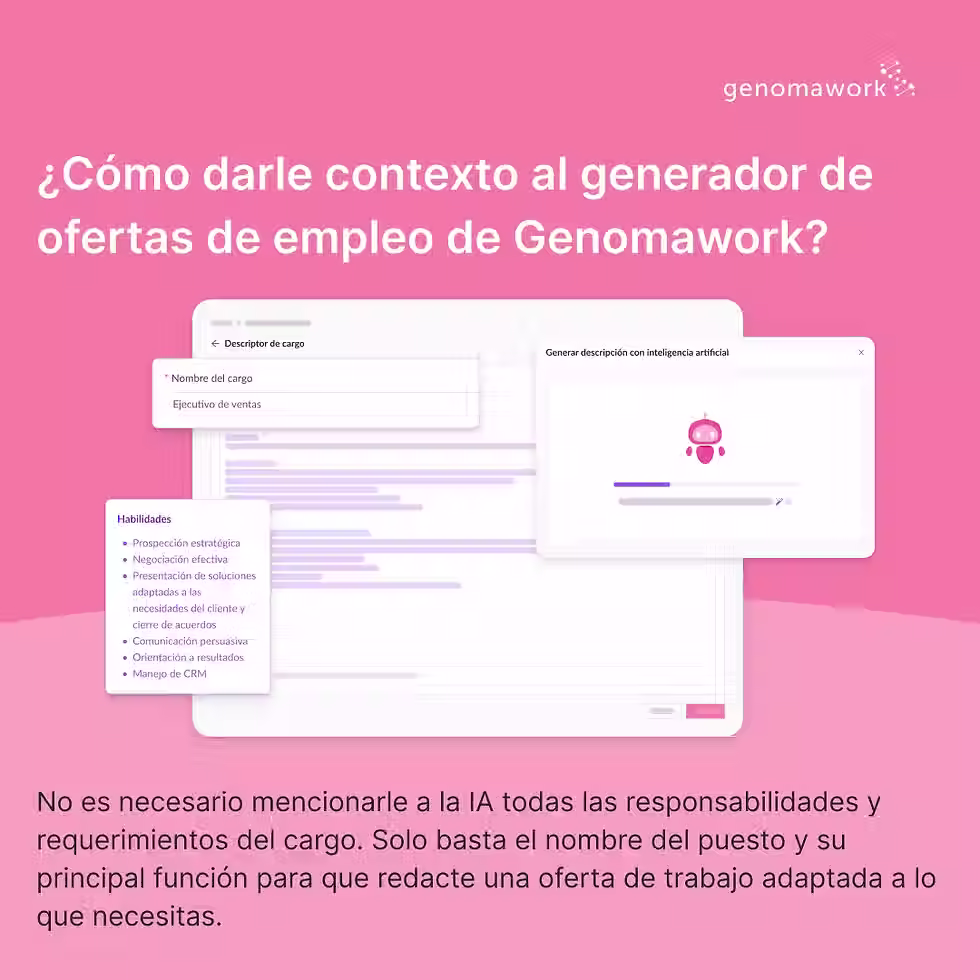Generador de ofertas de empleo Genomawork