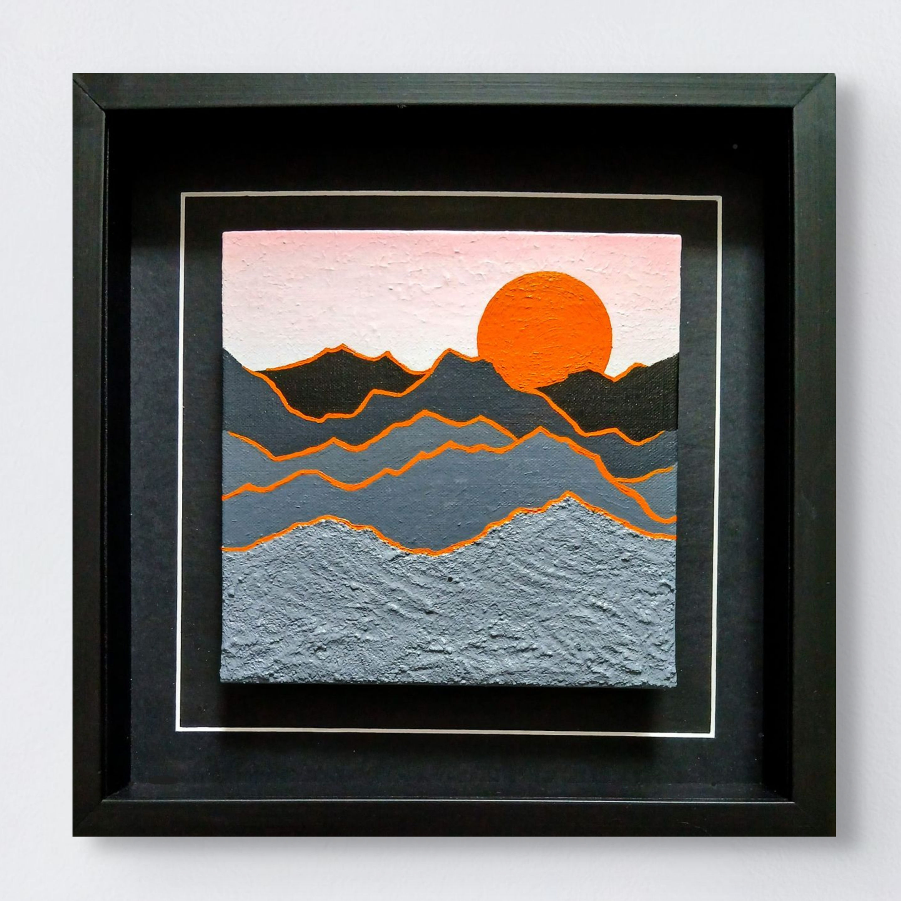 Orange Sunrise #2 - (8x8 inches #7)