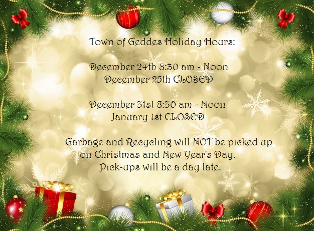 2019 Holiday Hours