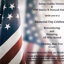 Solvay Geddes Veterans Memorial Day Celebration