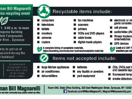 Electronics Recycling Event (1/11/20)