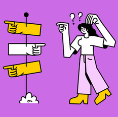Ilustração de uma pessoa em dúvida, para fazer referência a diferentes formas de ver o mundo