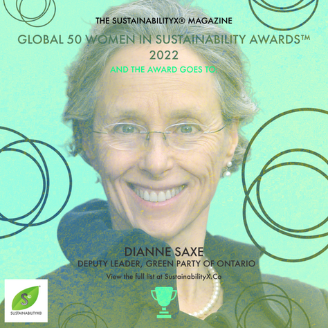 Meet Environmental Lawyer & Politician Dianne Saxe: #SUSTXGLOBAL50 2022 Awardee