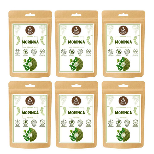 MOM’S HARVEST Moringa Leaf Powder 200g – Pack of 6 | Mom's Harvest