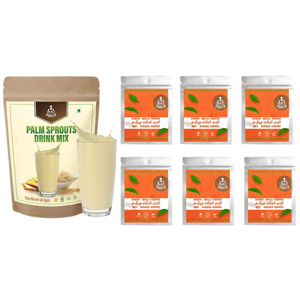 MOM’S HARVEST Palm Sprouts Drink Mix 200g + Sukku Malli Coffee Powder 35g*6