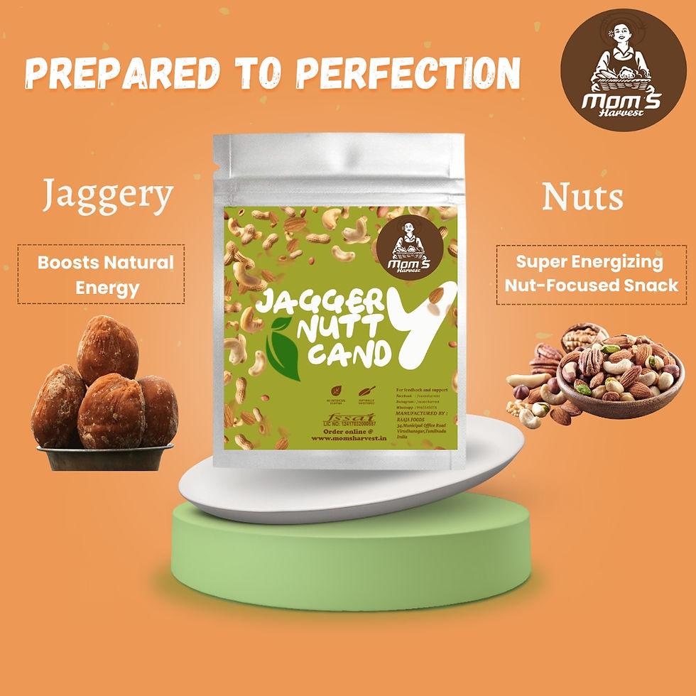 Thumbnail: MOM'S HARVEST Jaggery Nutty Candy Pack of 18