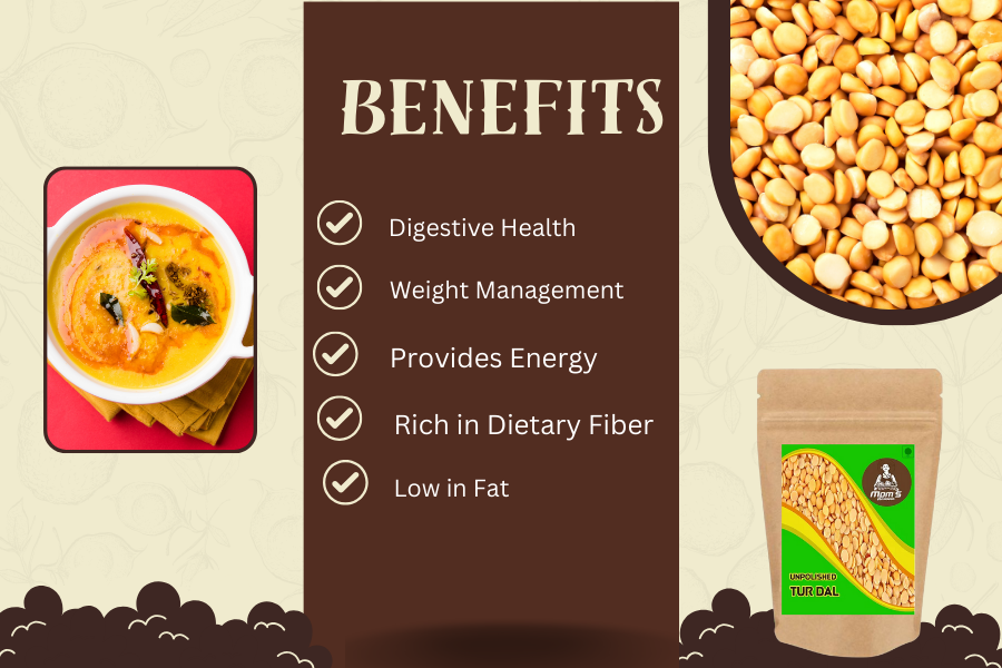 Thumbnail: MOM'S HARVEST Organic Tur Dal 450g + Palm Sugar Powder 250g