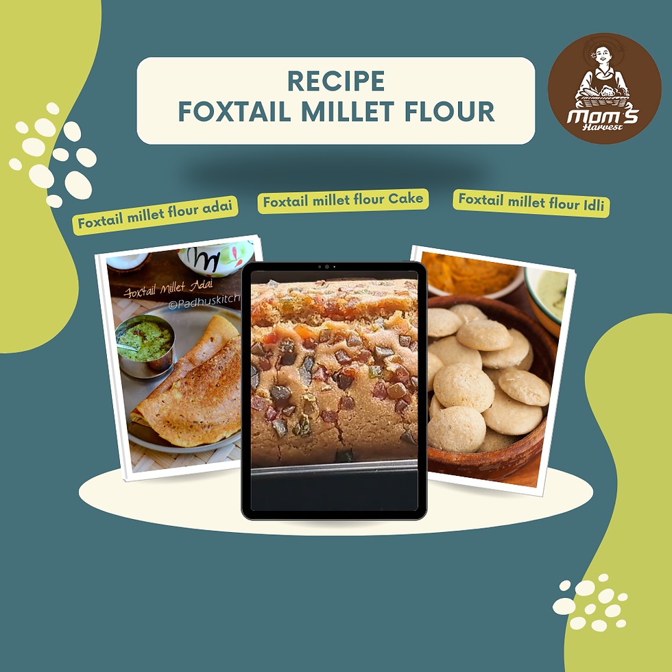 Thumbnail: MOM’S HARVEST Sesame Oil with Karupatti 500ml + Foxtail Millet Flour 200g