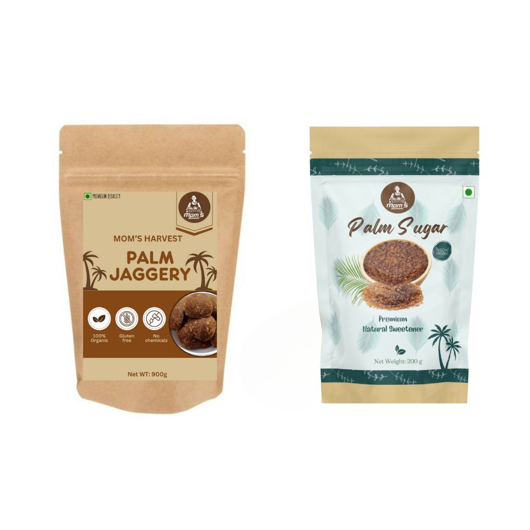 MOM'S HARVEST Palm Jaggery 450g + Palm Sugar Powder 250g