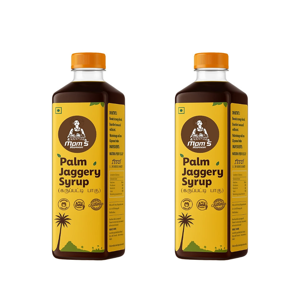 MOM'S HARVEST Palm Jaggery Syrup Karupatti Pagu 250ml (100% Natural) - Pack of 2