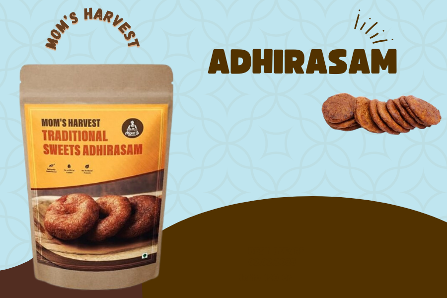 Thumbnail: MOM’S HARVEST Raw California Almonds 100g Jar + Adhirasam 400g
