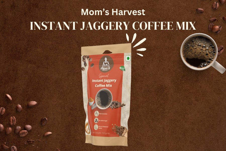 Thumbnail: MOM’S HARVEST Palm Sprouts Drink Mix 200g + Instant Jaggery Coffee Mix 100g