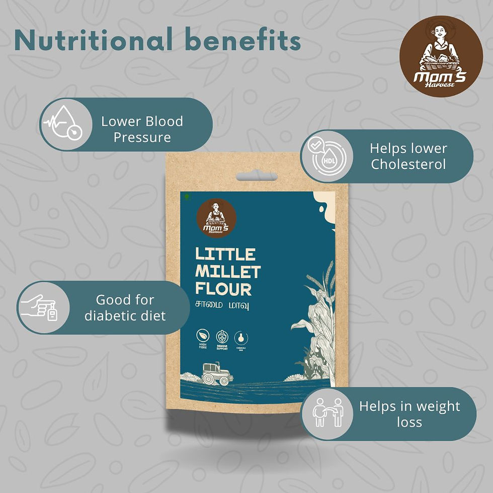 Thumbnail: Mom’s Harvest Jaggery Balls 900g + Millets (Ragi, Kambu, Saamai 200g Each)