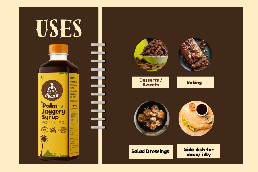 Thumbnail: MOM'S HARVEST Palm Jaggery Syrup Karupatti Pagu 500ml – Pack of 2
