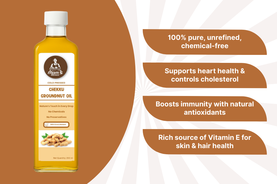 Thumbnail: MOM’S HARVEST Raw California Almonds 200g Jar + Groundnut Oil 250ml