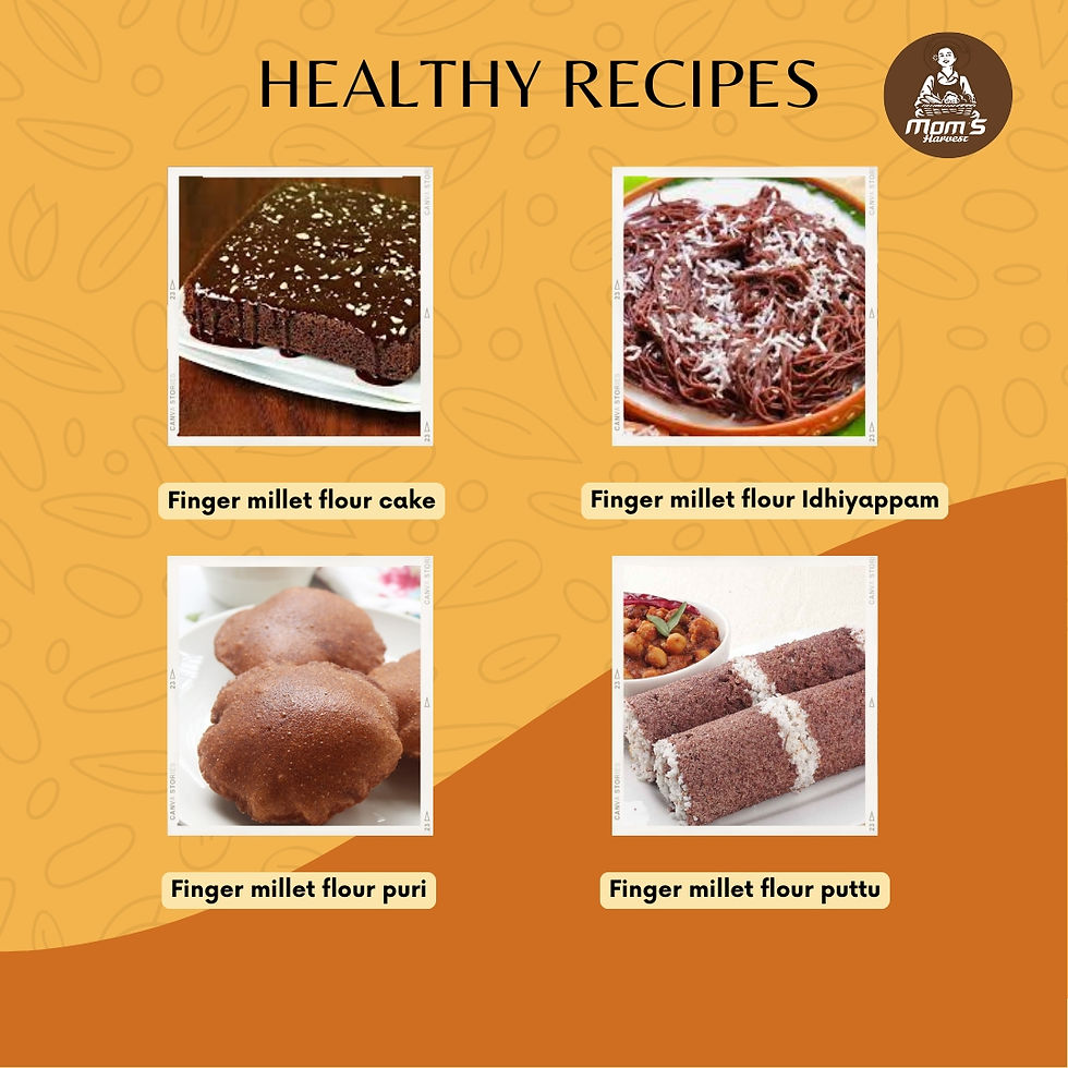 Thumbnail: MOM'S HARVEST Ragi Flour 200g + Palm Sugar 250g