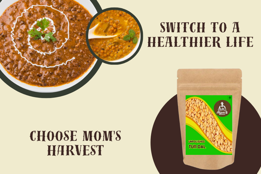 Thumbnail: MOM'S HARVEST White Sorghum Millet Flour 200g + Organic Tur Dal 900g